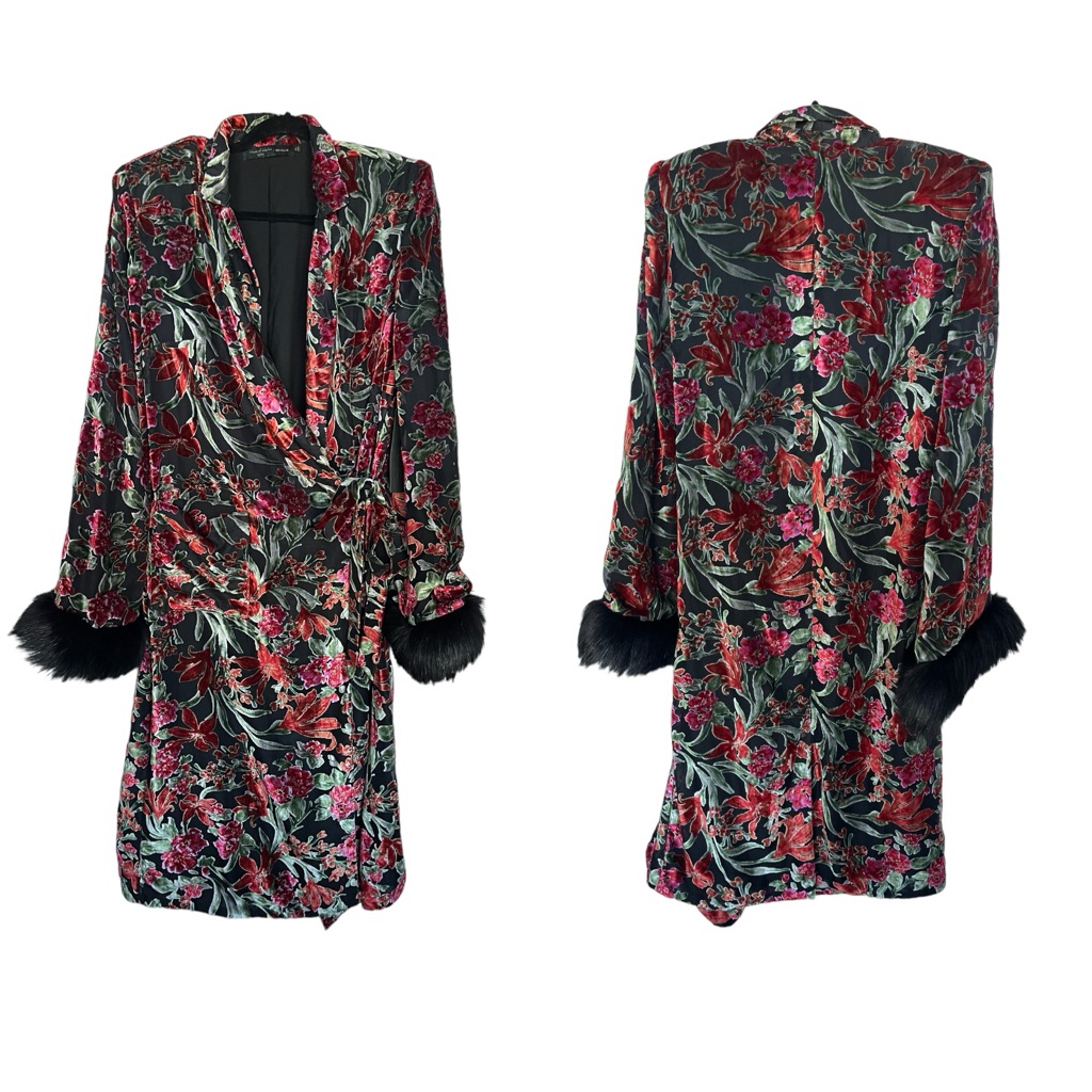 Revolve X House Of Harlow Nwt Velvet Bentley Boudoir Wrap Jacket — image 5 of 8